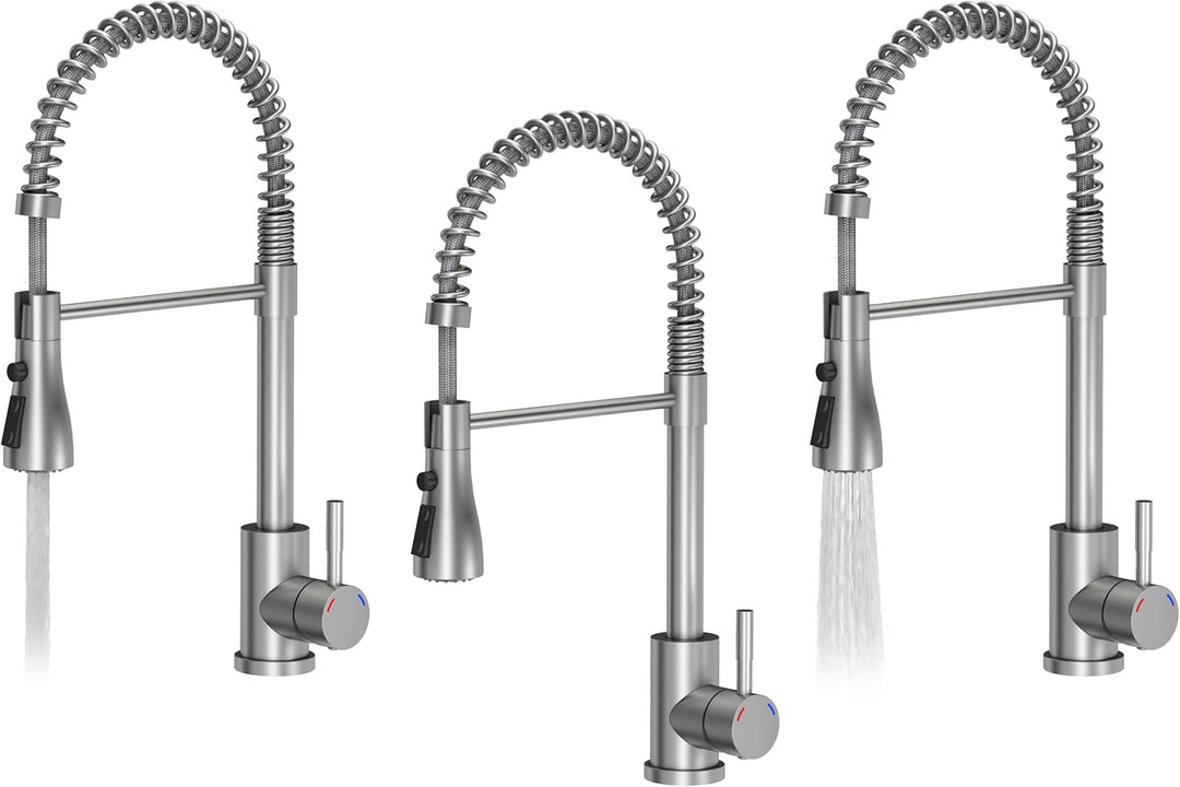 VBChome Set Spülbecken mit Armatur 60 x 50 cm Schwarz Spülmittelspender Siphon Matte Planke Granit S