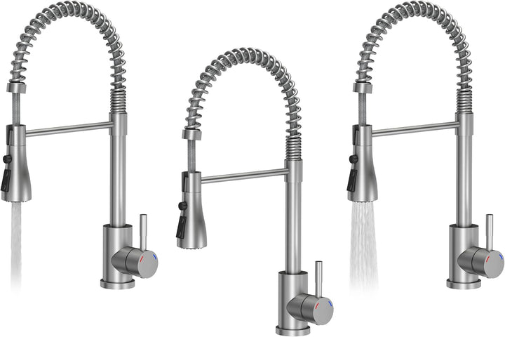 VBChome Set Spülbecken mit Armatur 60 x 50 cm Schwarz Spülmittelspender Siphon Matte Planke Granit S