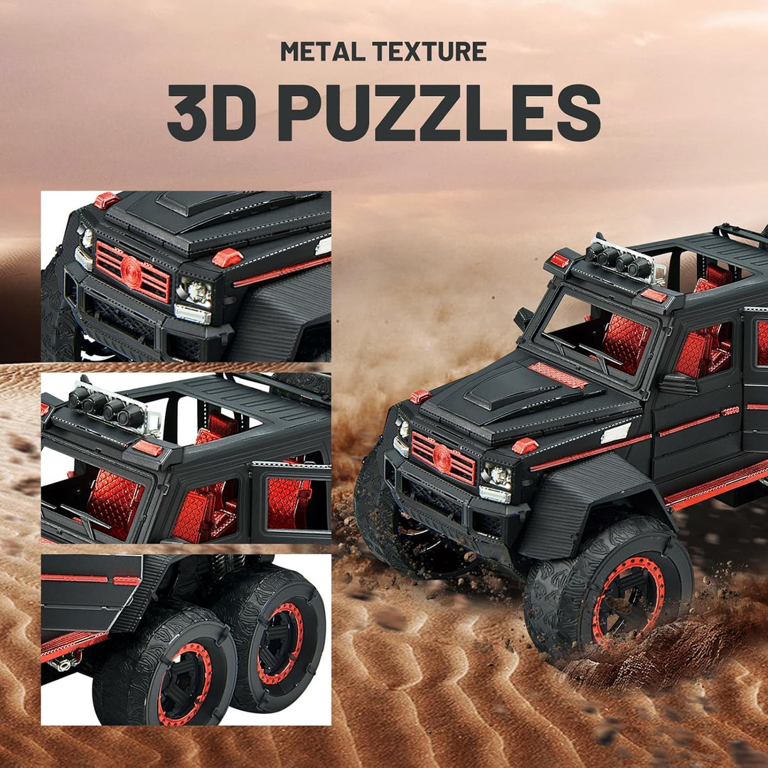 Piececool 3D Puzzle Metall G63, 3D Metall Puzzle Automobil für 340 Edelstahl, Ganzes Metall, 1:1 Wie