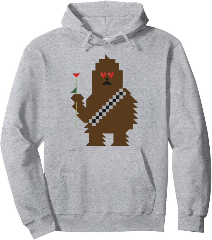 Star Wars Chewbacca 8-Bit Heart Eyes Valentine Pullover Hoodie