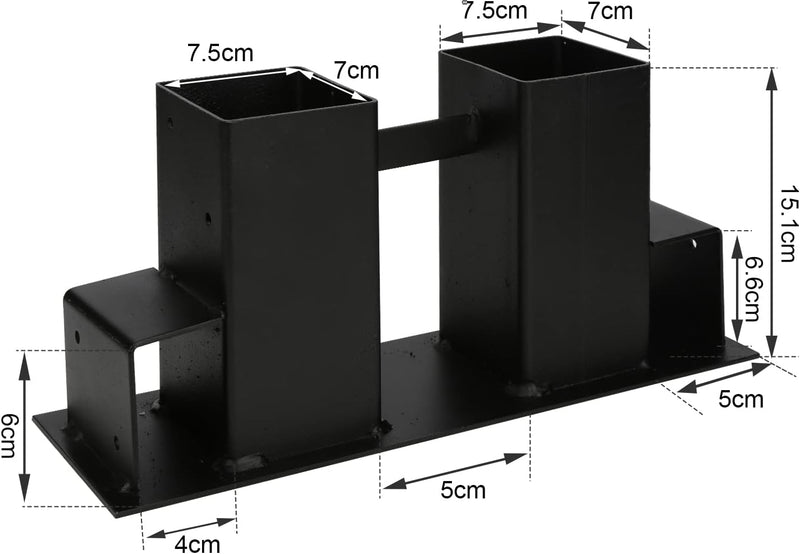 Ikodm Holzstapelhilfe 4 Stück schwarz, stabile Holz Stapelhilfe, Brennholz Stapelhilfe, Holzstapelha