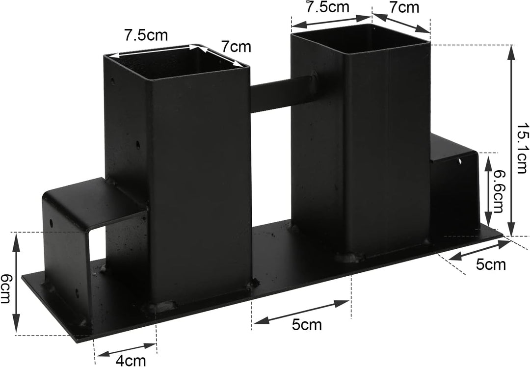 Jopassy Holzstapelhilfe Aussen 4 Stück, Holzlager Verstellbarer Lagerregal Kaminholzregal, Holzstape