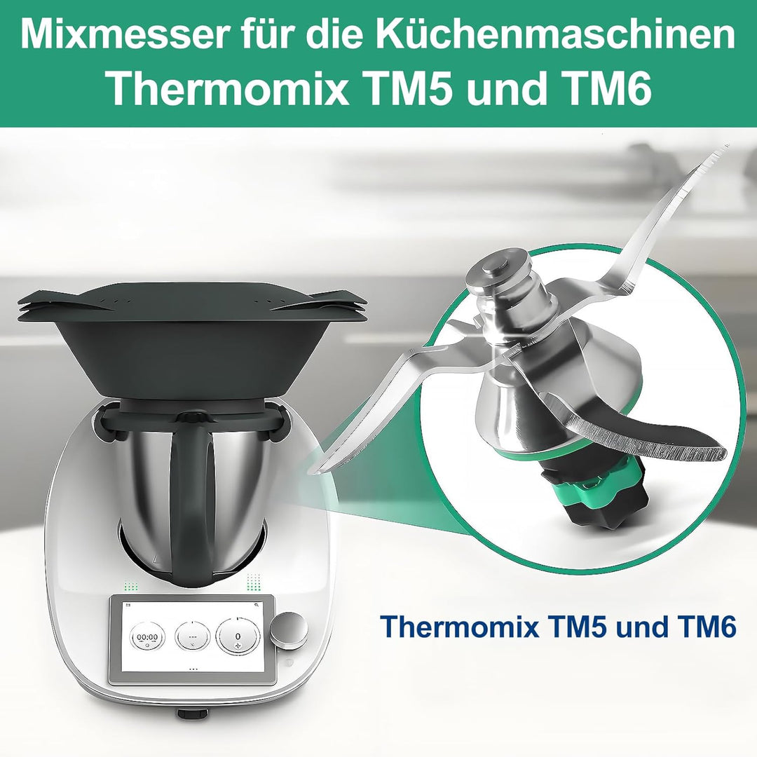 Messer für Vorwerk Thermomix TM5 und Thermomix TM6 – Thermomix Zubehör Mixmesser, passend für Thermo