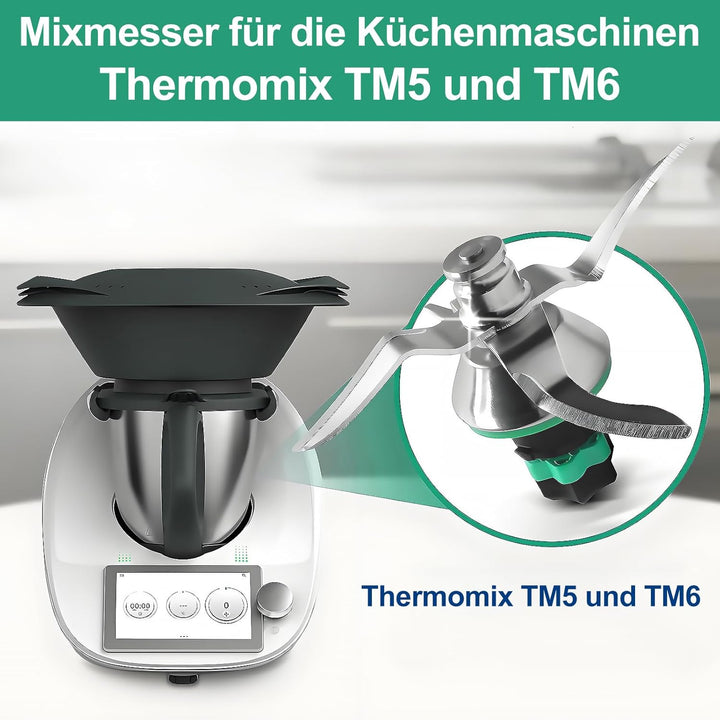 Messer für Vorwerk Thermomix TM5 und Thermomix TM6 – Thermomix Zubehör Mixmesser, passend für Thermo