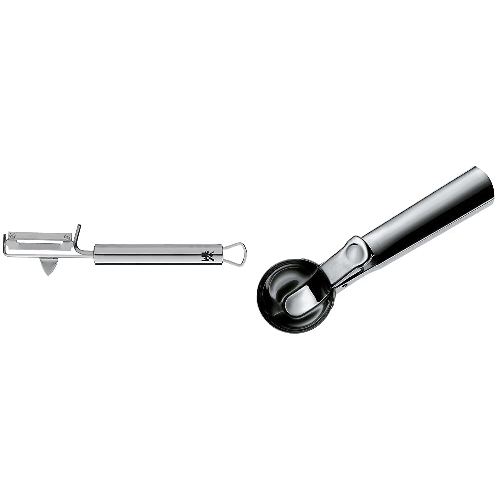 WMF Profi Plus Kartoffelschäler Pendelklinge 19 cm & Gourmet Eisportionierer 18 cm, Eislöffel mit Au