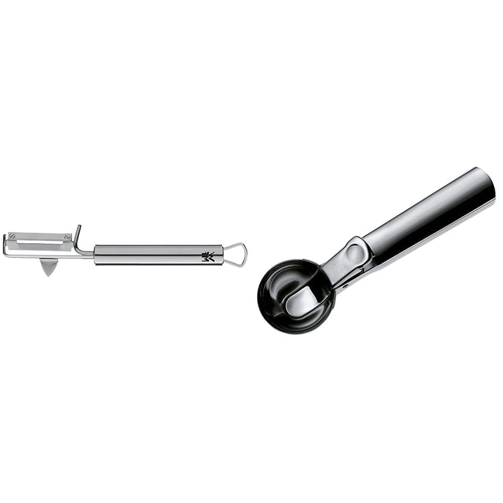 WMF Profi Plus Kartoffelschäler Pendelklinge 19 cm & Gourmet Eisportionierer 18 cm, Eislöffel mit Au