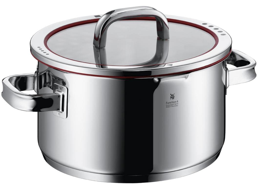 WMF Function 4 Kochtopf gross 24cm, Glasdeckel, Fleischtopf Induktion 5,7l, Cromargan Edelstahl poli