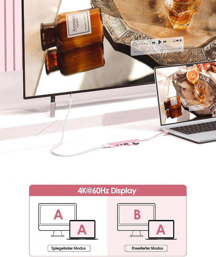 LENTION USB C Hub mit 4K@60Hz HDMI, 100W PD, USB-C Datei, USB 3.0, Multiport Adapter kompatibel 2025