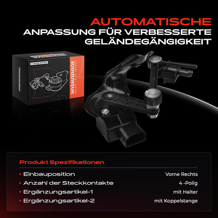Höhensensor Niveauregulierung Vorne rechts für Q7 4LB 4L T-o-u-a-r-e-g 7L6 7L7 7LA 2002-2015 7L06162