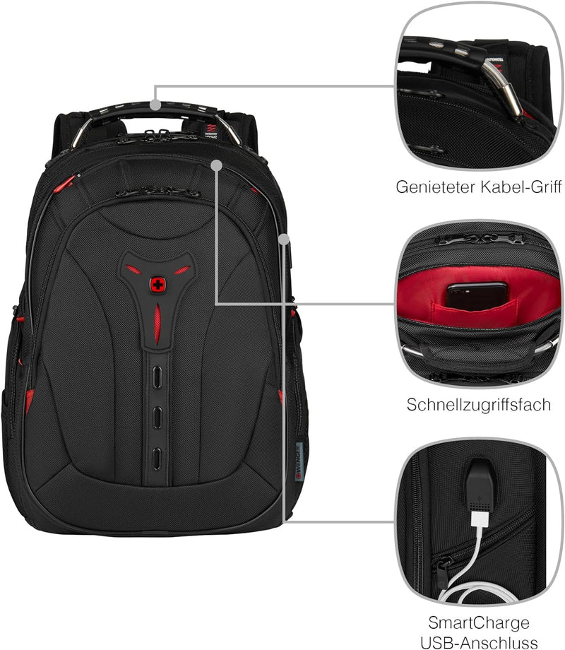 WENGER Pegasus Deluxe Laptop-Rucksack, Notebook 14 bis 16 Zoll, Tablet bis 10 Zoll, 25 l, Damen Herr