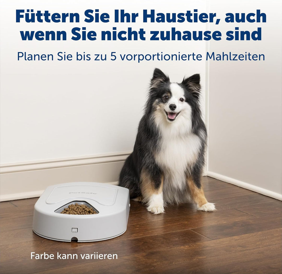 PetSafe Futterautomat für 5 Mahlzeiten für Hunde und Katzen, Futterspender, Mahlzeiten planen, 5 Sch