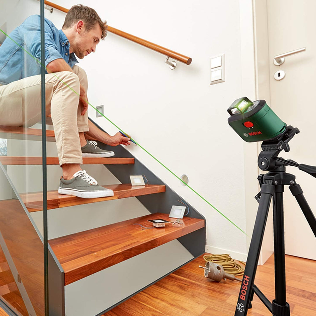 Bosch Kreuzlinienlaser AdvancedLevel 360 mit Premium-Stativ (3 Laserlinien inkl. 360° zum Ausrichten