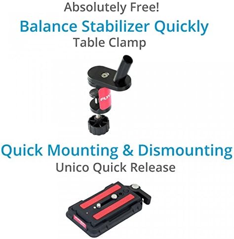 Flycam HD-5000 Video Stabilizer with Free Arm Brace, Table Clamp and Quick Release Plate (FLCM-HD5-Q