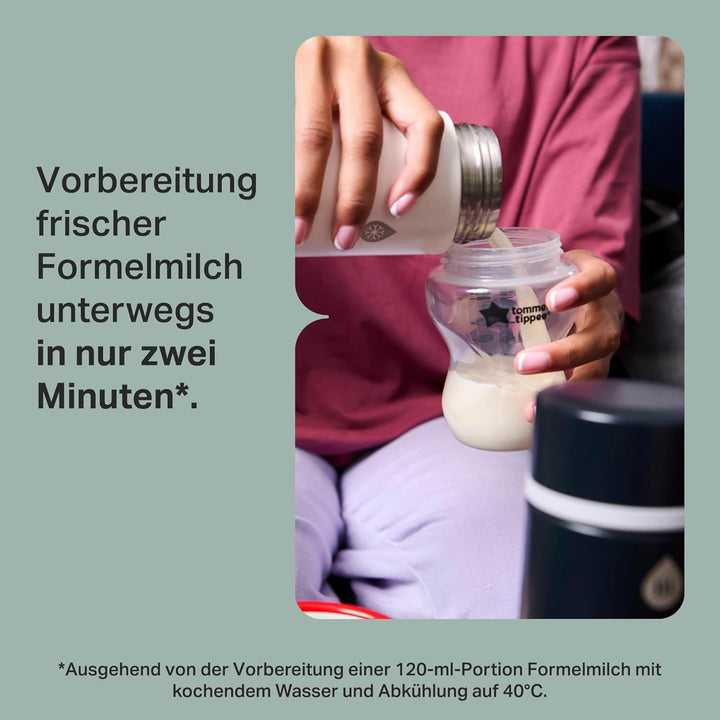 Tommee Tippee GoPrep Nahrungszubereiter-Set, bereitet die perfekte Babyflasche in 2 Minuten zu, trag