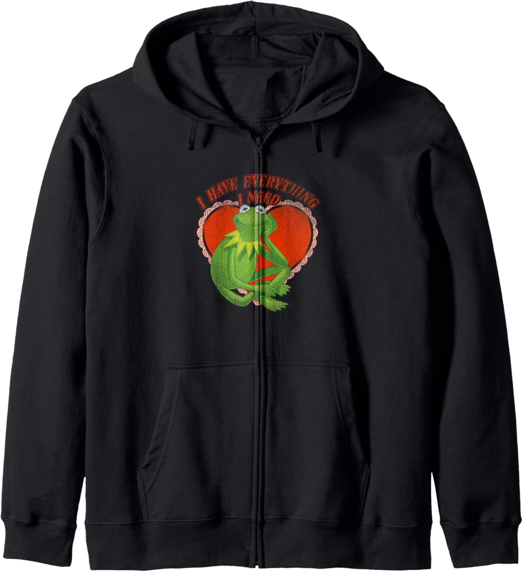 Disney The Muppets Valentinstag Vintage Kermit Everything Kapuzenjacke