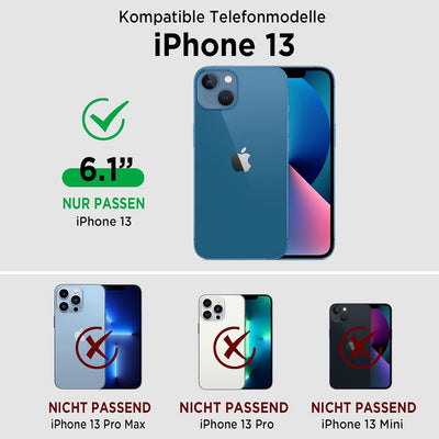 Beeasy für iPhone 13 Wasserdicht Outdoor Hülle (6,1"), Stossfest Panzerhülle Militär 360 Grad Schutz