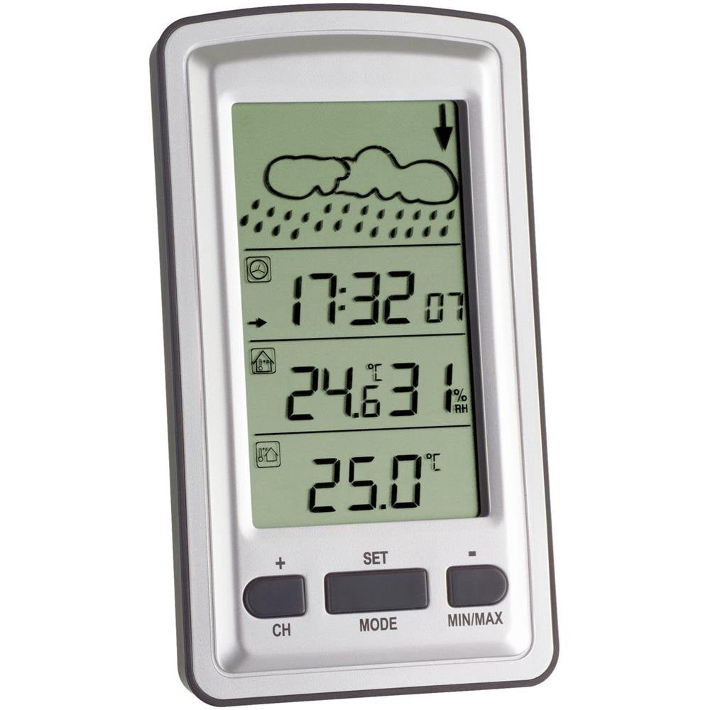 TFA Dostmann Axis Funk-Wetterstation, Wettervorhersage mit Symbolen, Anzeige der Innentemperatur/Luf