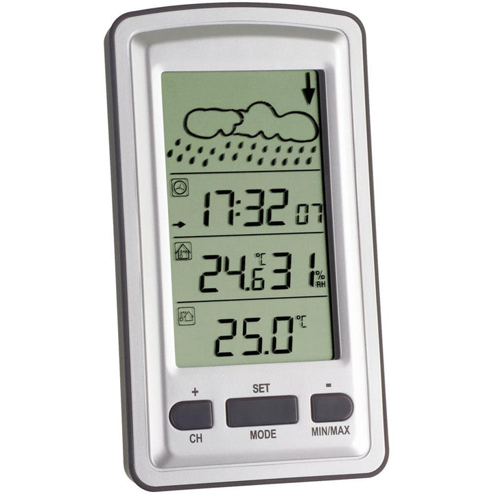 TFA Dostmann Axis Funk-Wetterstation, Wettervorhersage mit Symbolen, Anzeige der Innentemperatur/Luf