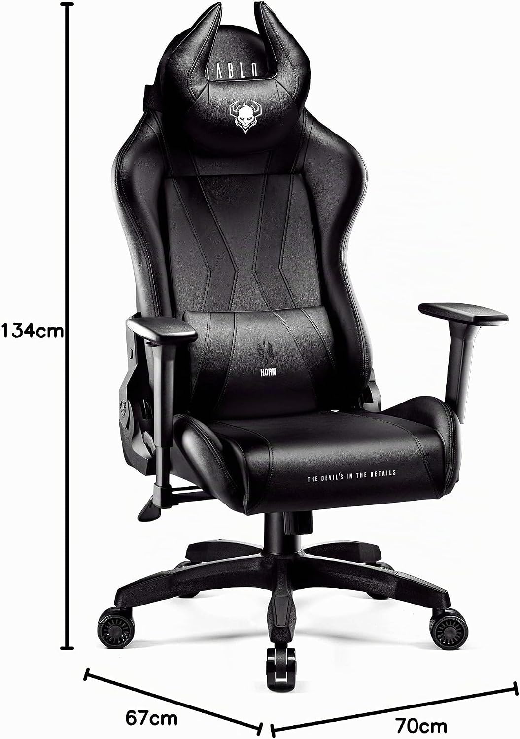 Diablo Gaming Stuhl X-Horn 2.0 Bürostuhl Gamer Chair Schreibtischstuhl 3D Armlehnen Ergonomisches De