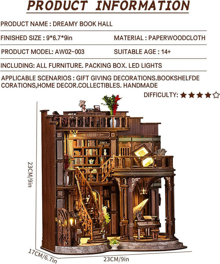 Spilay Miniatur Haus, DIY Miniature House Modellbausatz Mit LED-Licht, Puppenhaus Holz Tiny House, K