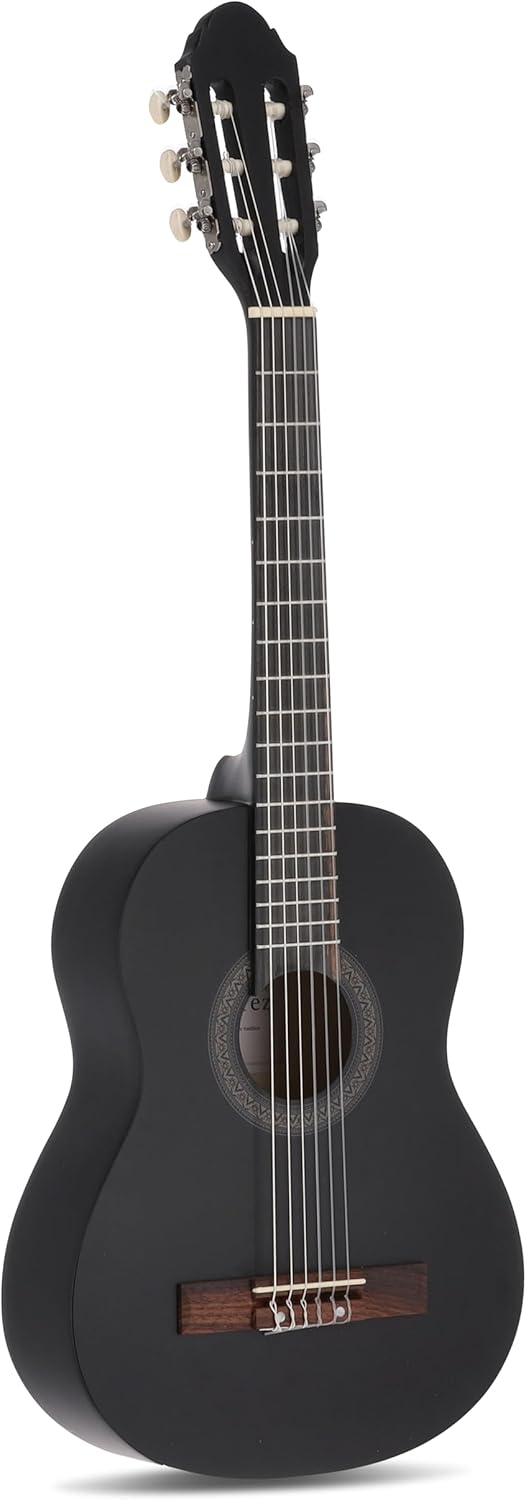Juan Miguel Navarrez Konzertgitarre 1/2 mit Tasche schwarz schwarz 1/2, schwarz 1/2