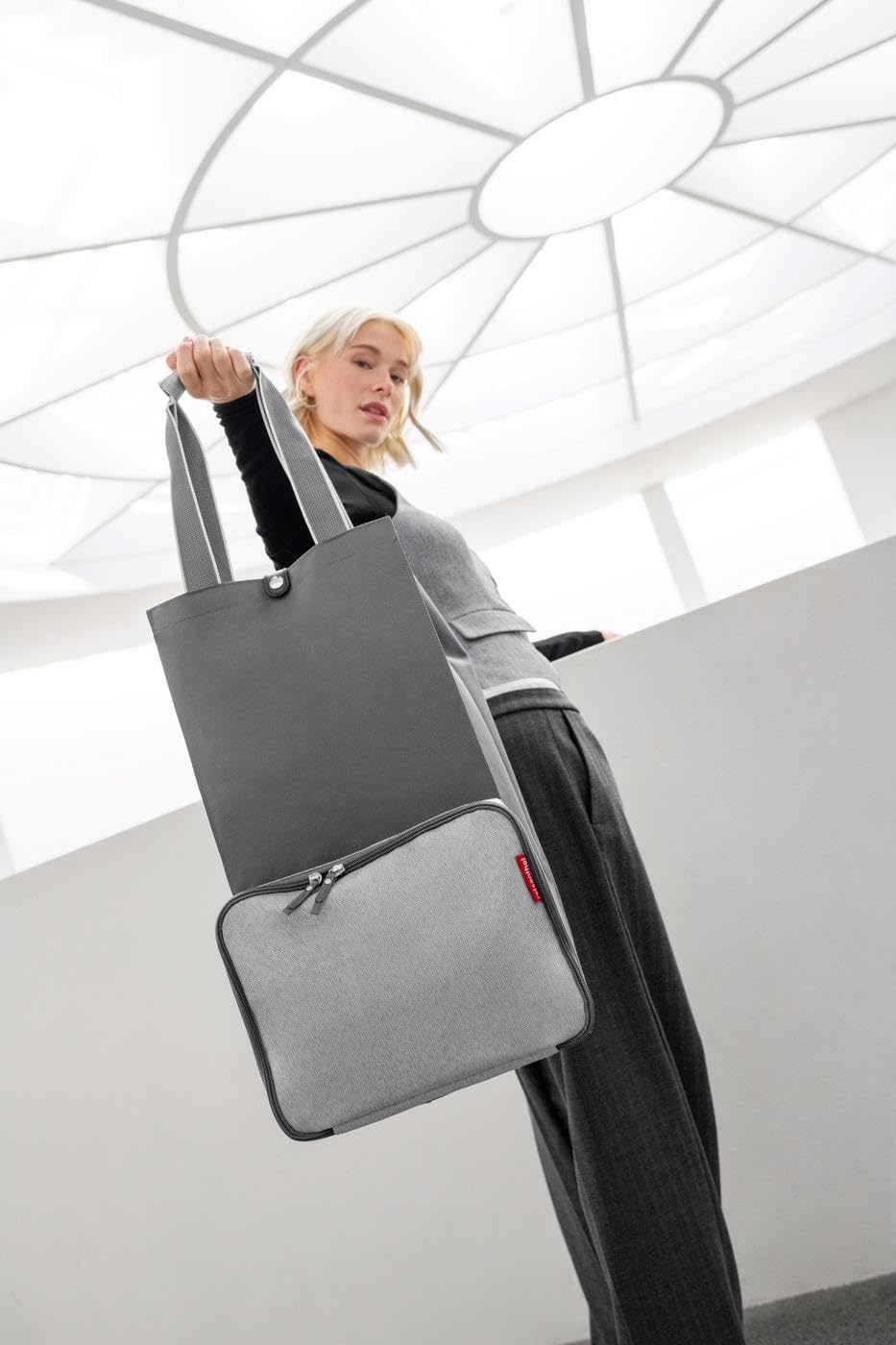 reisenthel foldabletrolley - Faltbarer, kompakter Einkaufswagen - einfach zu verstauen Herringbone G