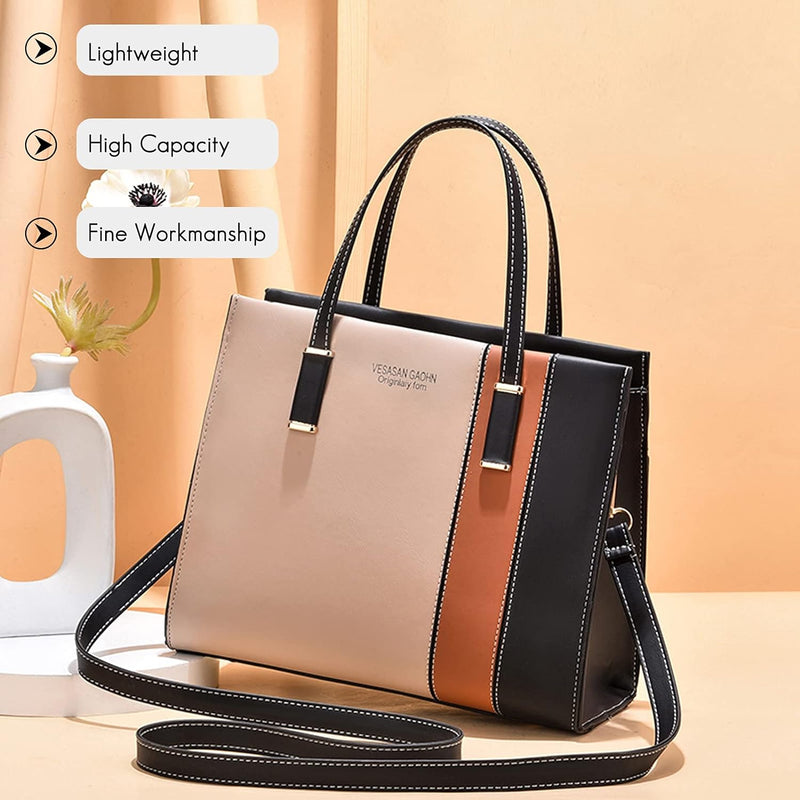 FANDARE Elegante Umhängetaschen Damen Schultertasche Verstellbare Frauen Handtasche PU Leder Wasserd