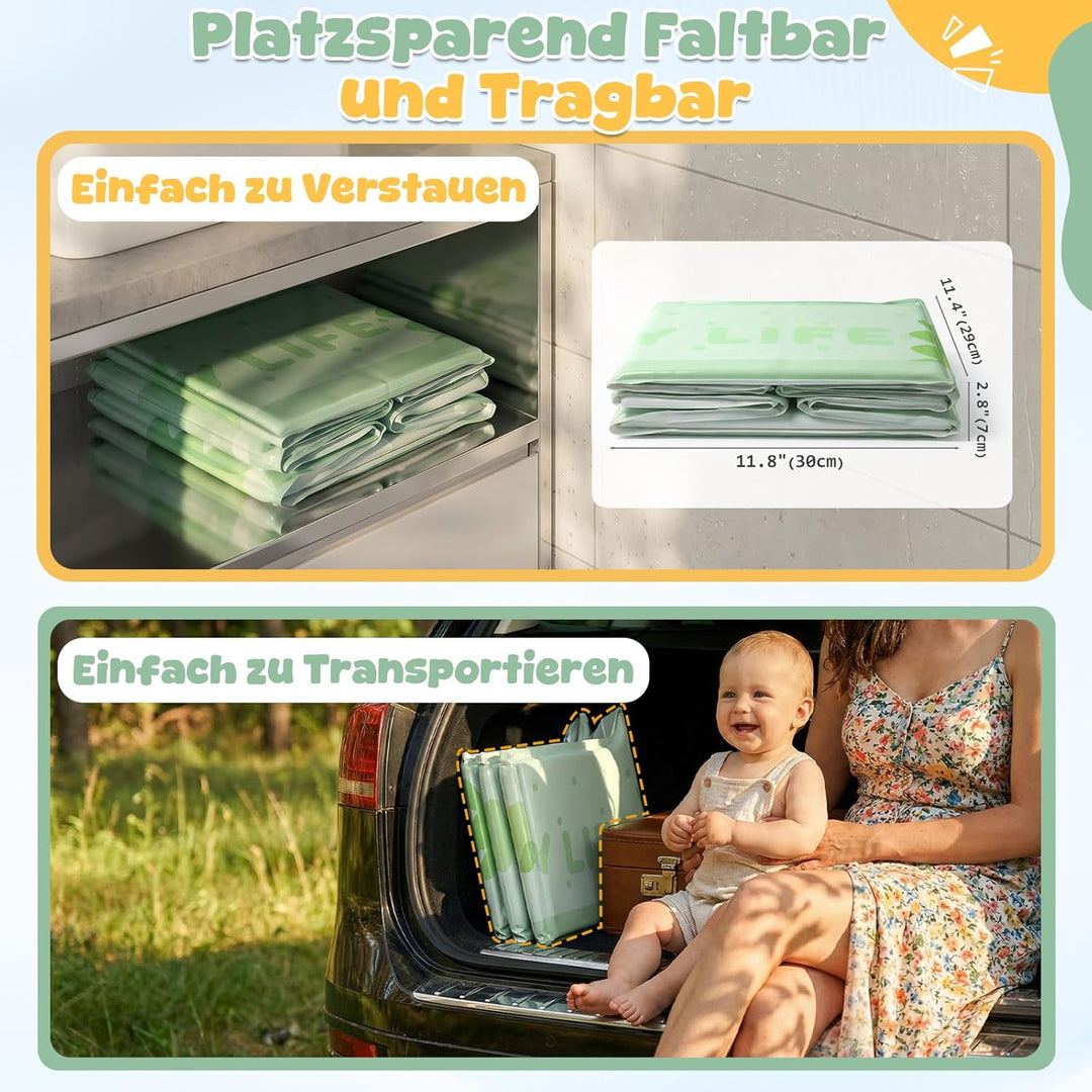 Orzbow Baby Badewanne, Grosse Babybadewanne mit Rutschfester Basis für 6 Monate bis 6 Jahre, Reise F