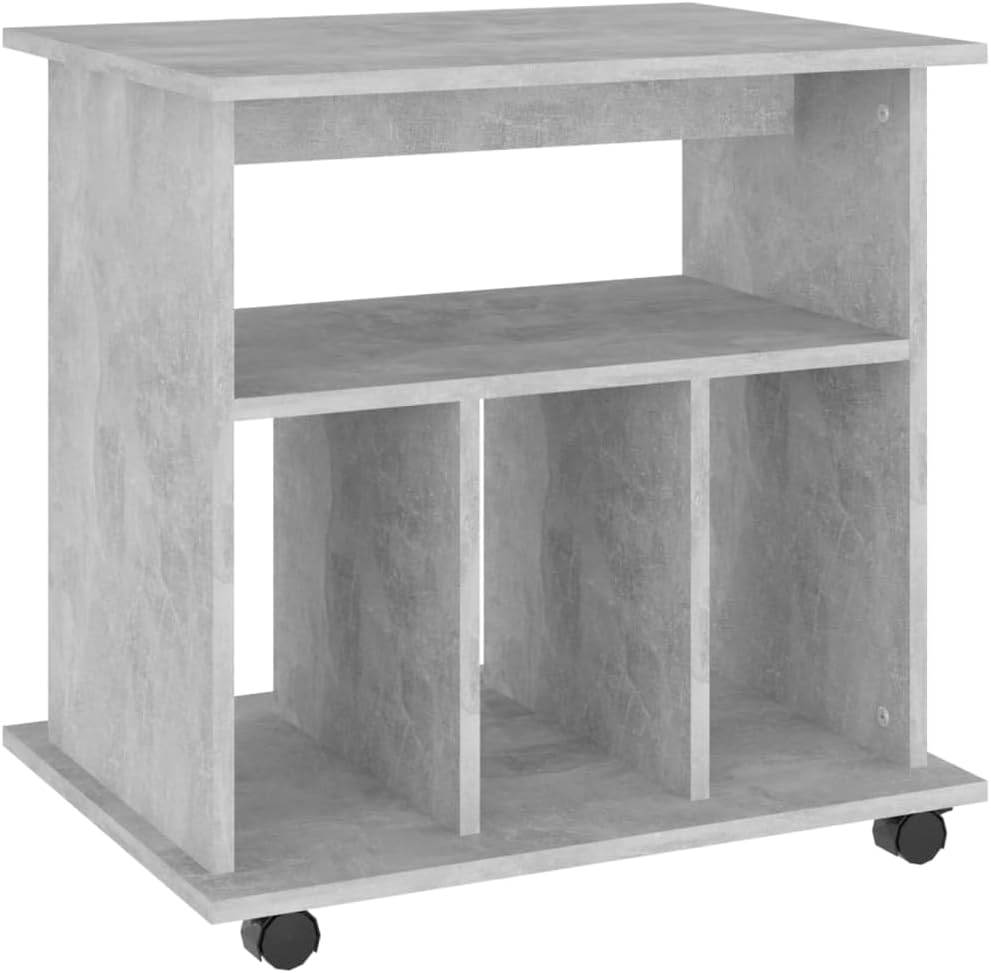 Rollschrank mit 4 offenen Fächern, Büroschrank für Wohnzimmer, Schlafzimmer, Office, Robust, Leicht