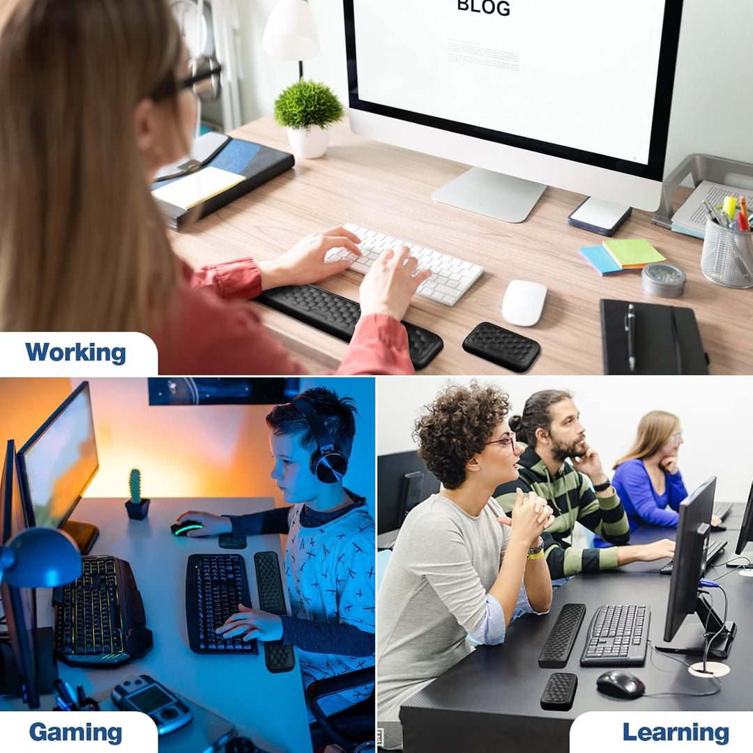 Giecy Handballenauflage Tastatur und Maus Set, weiche Memory Foam Ergonomische handgelenkauflage Set