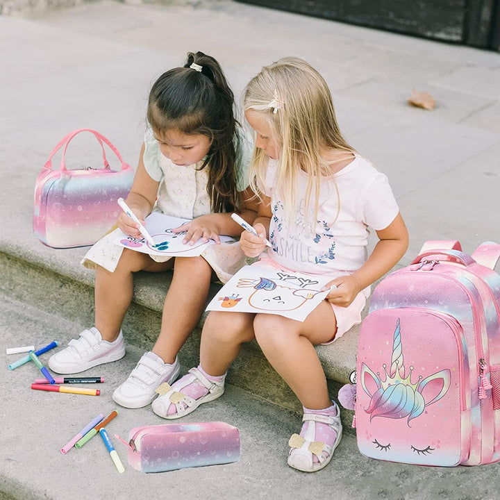 Jumpopack Schulrucksack Mädchen Rucksack Kinderrucksack Schule Mädchen Schultasche Einhorn Schulranz