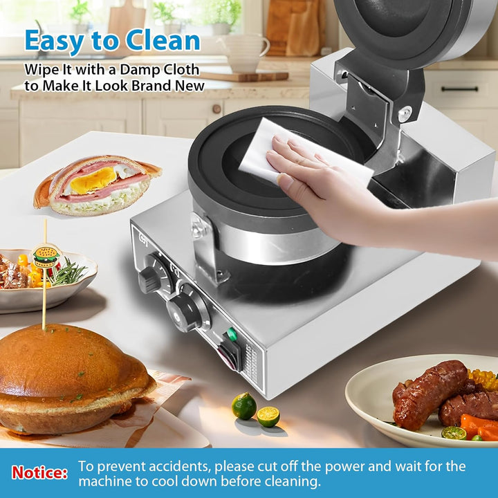 Elektrische UFO-Burger-Presse, Kommerzielle Antihaftbeschichtete Panini-Presse für Hamburger, 50°C -