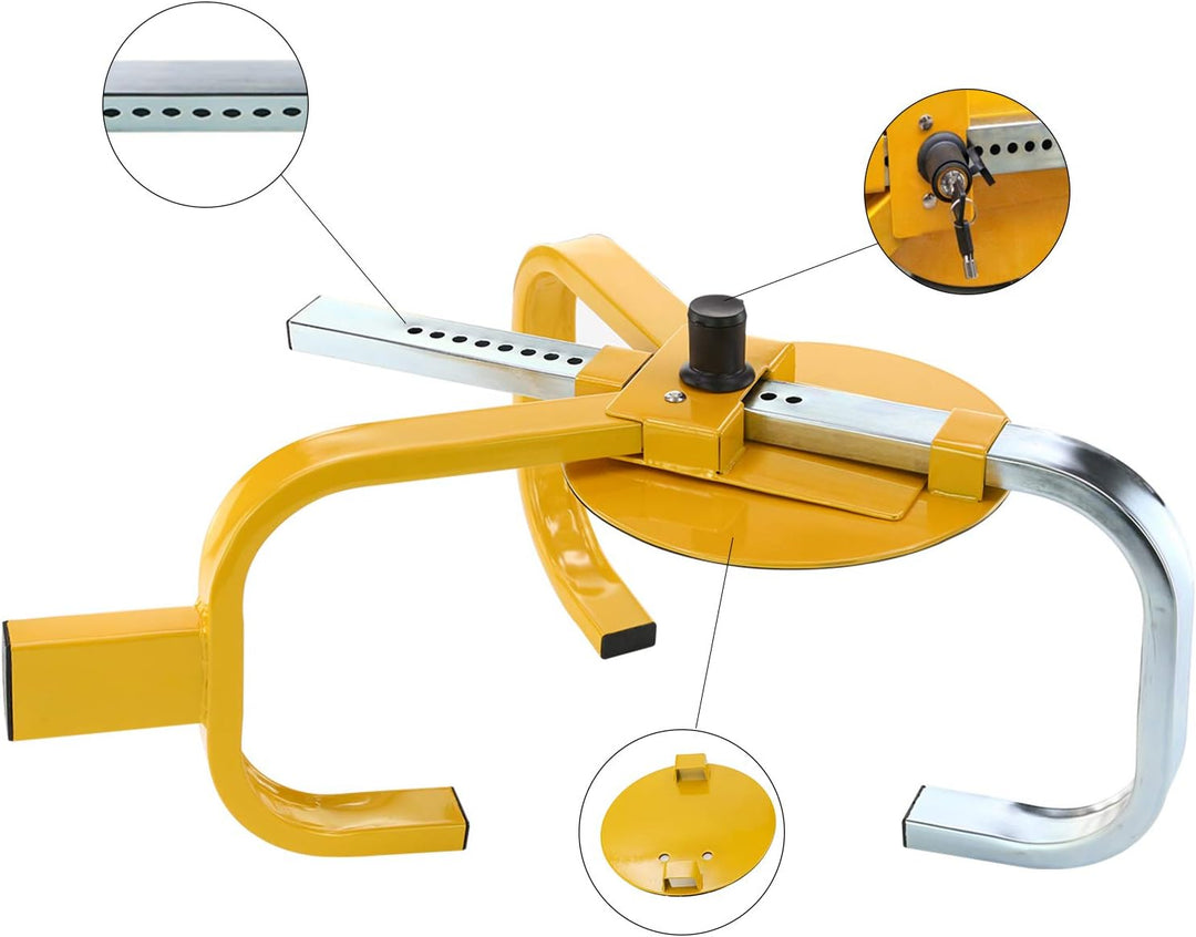 MorNon Immobiliser Radkralle Parkkralle 13-15 Zoll Stahl Radschlos Diebstahlsicherung Wheel Clamp Ca