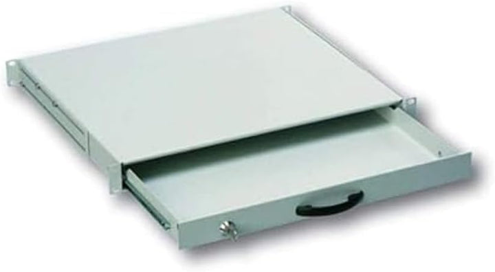 DIGITUS Professional 1HE Tastatureinschub, 19" (485mm), abschliessbar, Grau Grau 1 HE Single, Grau 1