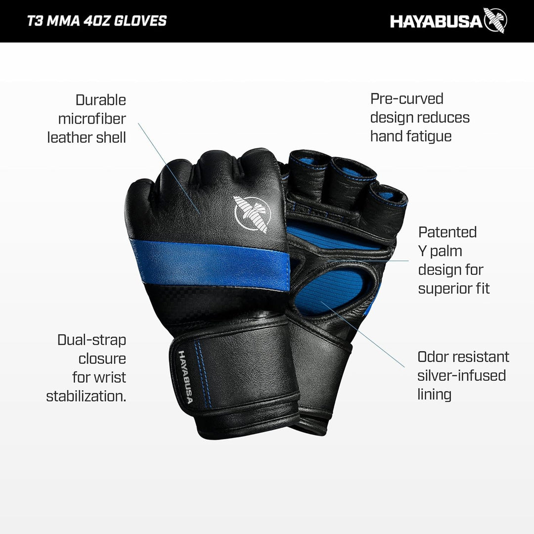 Hayabusa T3 4oz MMA Handschuhe. Ideal für Kampf, S
