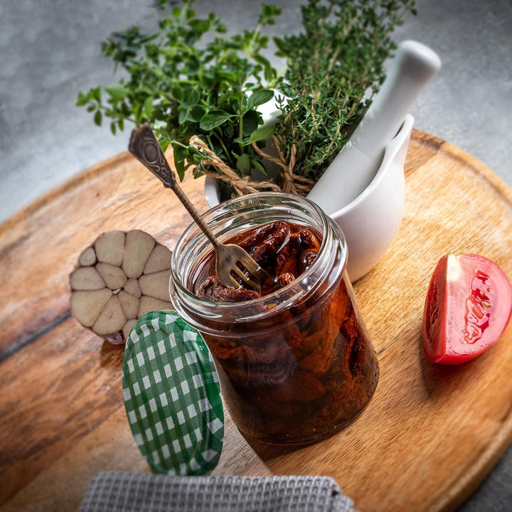 KADAX 10er Set Marmeladengläser 350ml TO82 Bunte Biene, Einmachgläser Vorratsgläser Mason Jar mit Sc