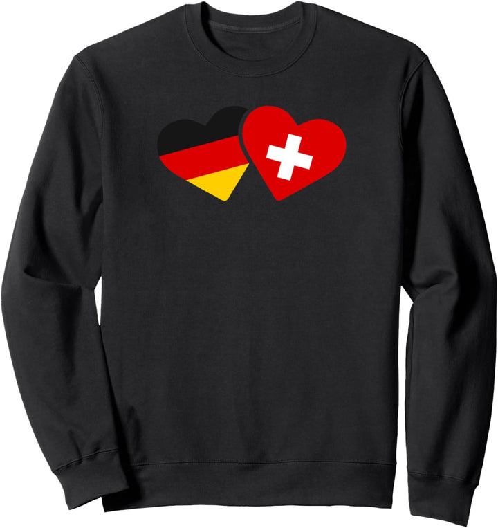 Deutschland Schweiz Liebe Herz Freunde Love Geschenk Sweatshirt