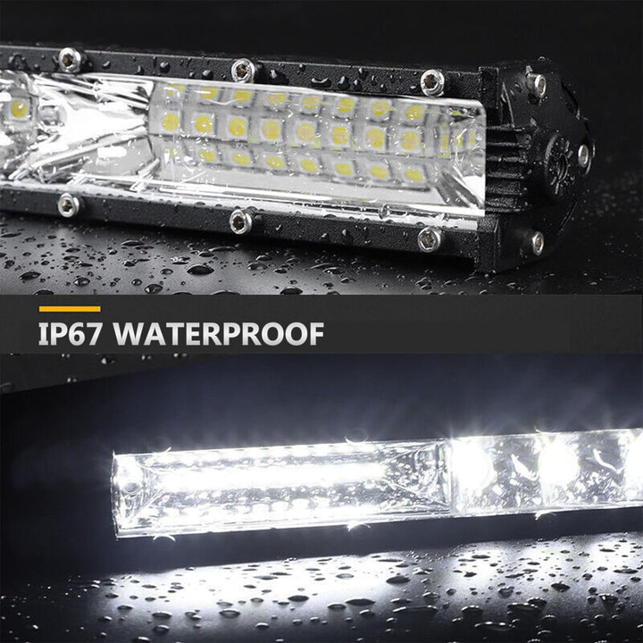 PICAA 24 Zoll 216W LED Lightbar 12V 24V, 6000K Weiss LED Lichtbalken Arbeitsscheinwerfer Bar Wasserd