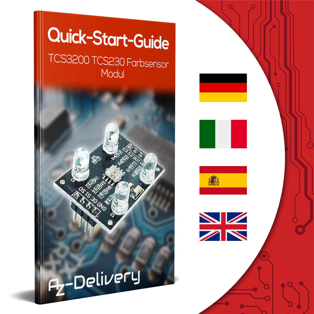 AZDelivery 5 x Farbsensor TCS230 TCS3200 Farben Sensor Modul kompatibel mit Arduino inklusive E-Book