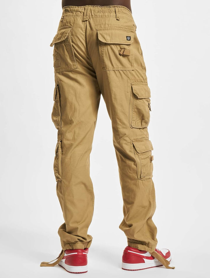 Brandit Pure Slim Fit Pants, mehrere Farbvarianten, Grössen S bis 5XL, S Beige
