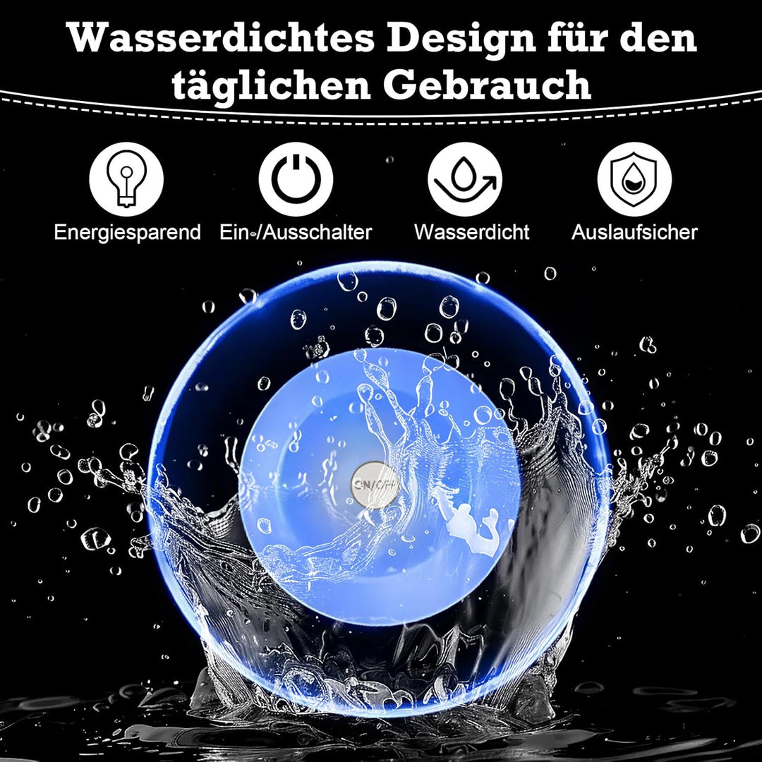 8 Stück Led Untersetzer, Leuchtende Untersetzer für gläser mit 7 Bunt Beleuchtungsmodi, Acryl Rund w