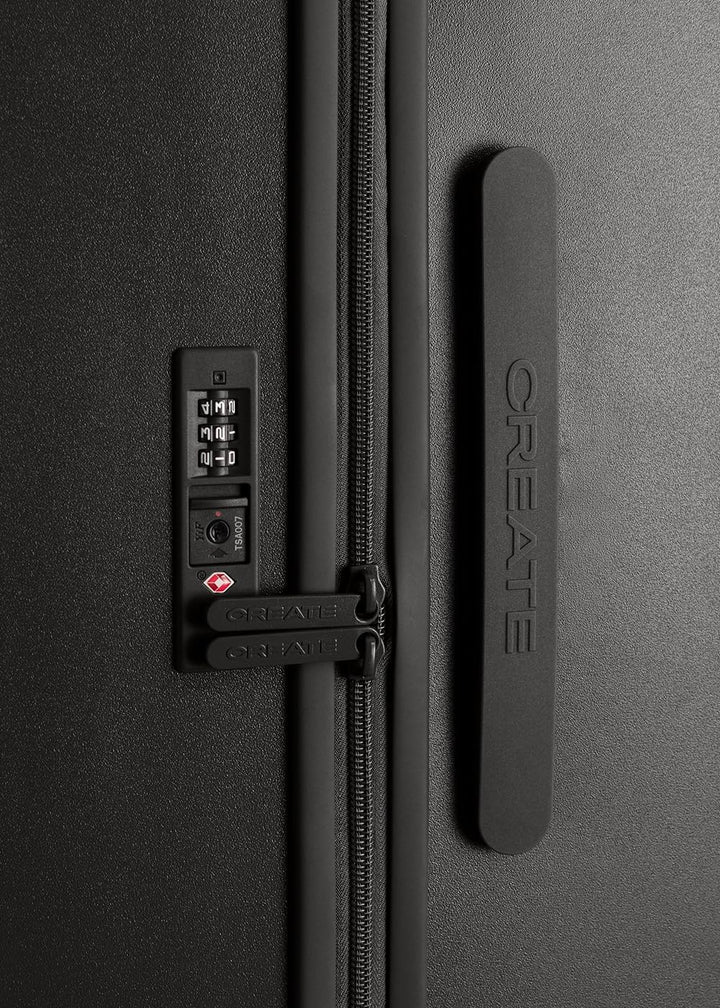 CREATE / Luggage Studio/Polycarbonat-Koffer Schwarz / 53x31x76cm / TSA-Vorhängeschloss, 4 multidirek
