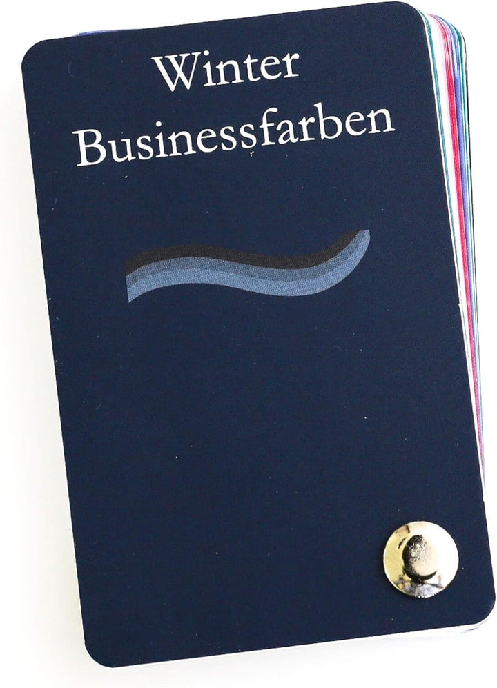 Farbpass Business Winter (cool Winter) als Fächer mit 34 typgechten Farben zur Farbanalyse, Farbbera