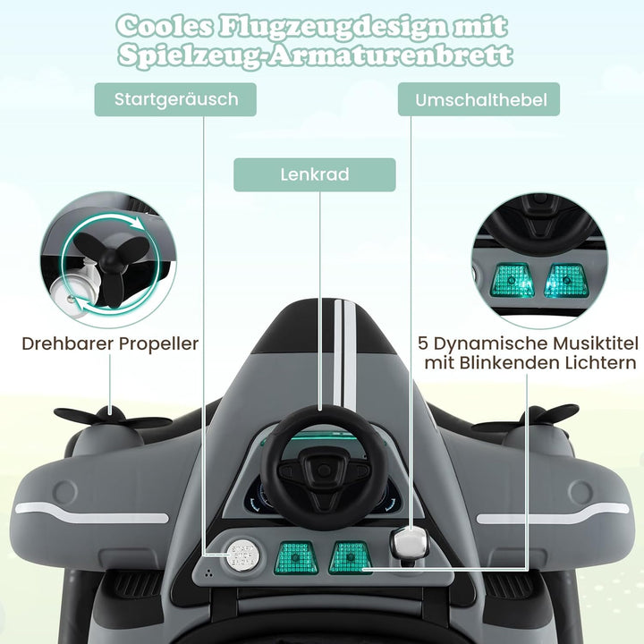 DREAMADE Lauflernhilfe, Babywalker mit Musik, Lichtern, verstellbarer Höhe & Geschwindigkeit, Laufle