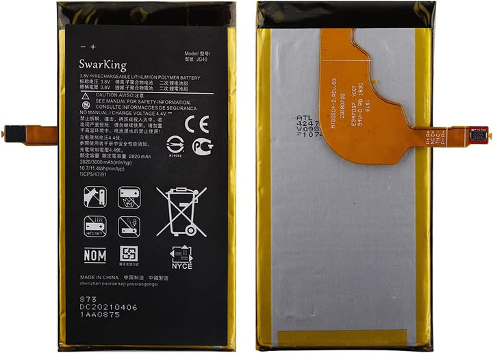 SwarKing Ersatz Akku Kompatibel mit JG40 Moto G7 Plus XT1965 with Toolkit
