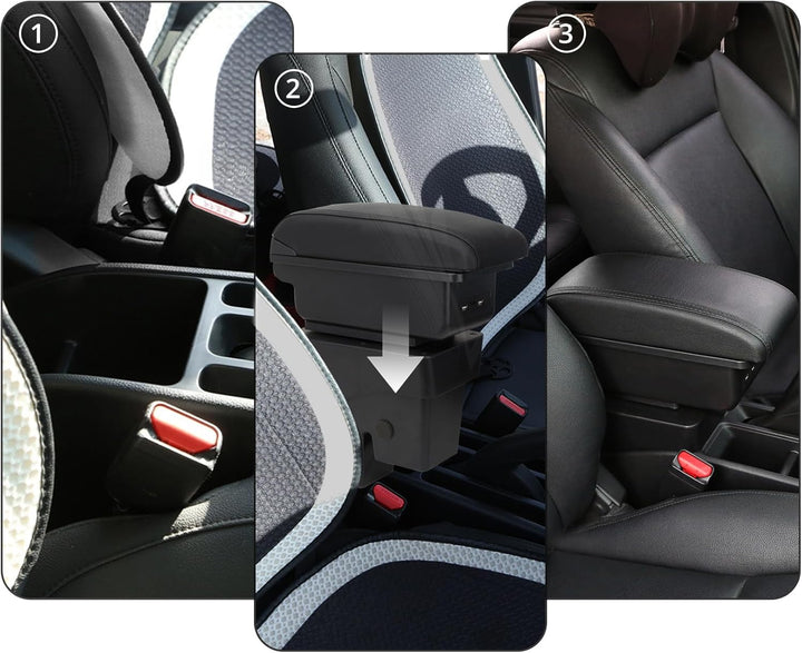 YJYWZH Auto Armlehnen für Golf 6 Mk6 2008-2013 Jetta Mk5 2006-2011 Vento Wagon 2009 2010 Doppelschic