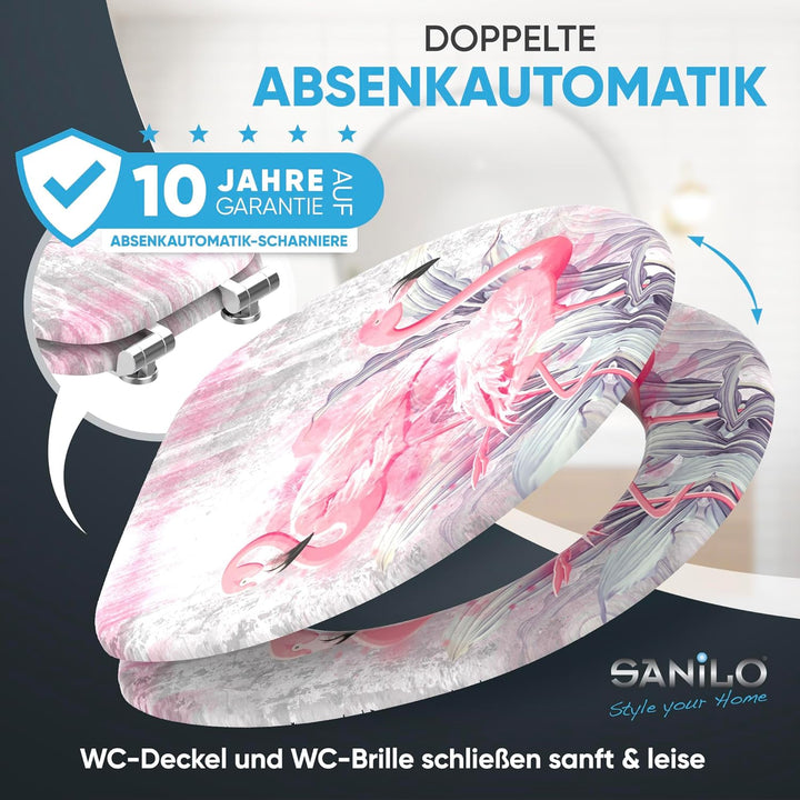 Sanilo WC Sitz mit Absenkautomatik, viele neue Toilettendeckel zur Auswahl, hochwertige Oberfläche,