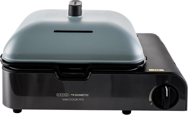 CADAC Van Cook FFD BBQ Plate - Kompakter Camping-Grill mit Flammschutz | &amp; CeramiCoat Rost, Für Camp