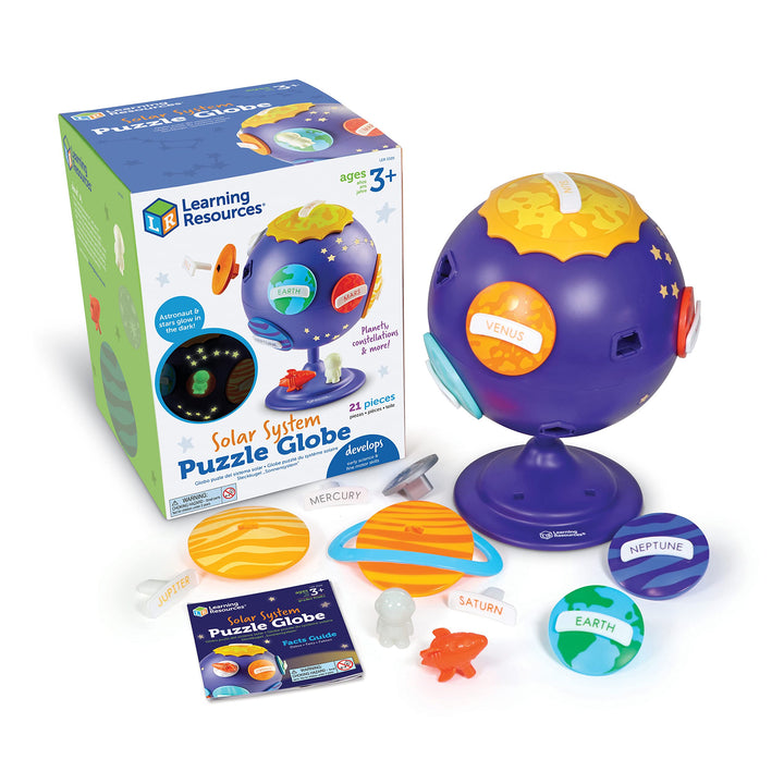 Learning Resources Steckkugel „Sonnensystem“, MINT-Spielzeug für Kinder, Weltraumdeko, Lernspielzeug