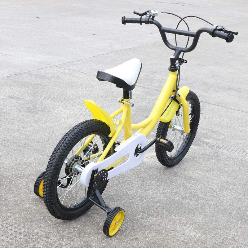 OUKANING 16" Kinderfahrräder Mit Stützräder Kinderfahrrad Für Jungen Und Mädchen Fahrrad Für Kinder